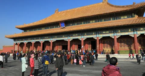 CHN2001898: Hall of Supreme Harmony (Taihe Dian) in the Forbidden City Stock Footage 170398053