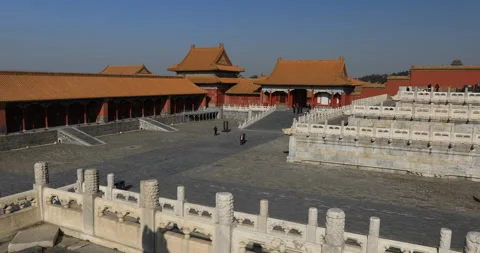 CHN2001915: Back Right Gate (Hou You Men) in the Forbidden City Stock Footage 170399154