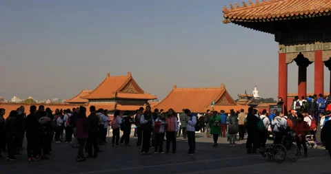 CHN2001918: Back Right Gate (Hou You Men) in the Forbidden City Stock Footage 170399433