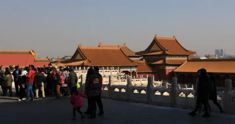 CHN2001919: Back Left Gate (Hou Zuo Men) in the Forbidden City Stock Footage 170399459