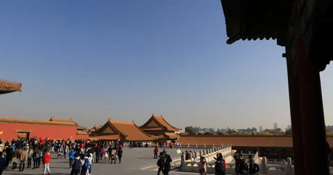 CHN2001923: Back Left Gate (Hou Zuo Men) in the Forbidden City Stock Footage 170399703