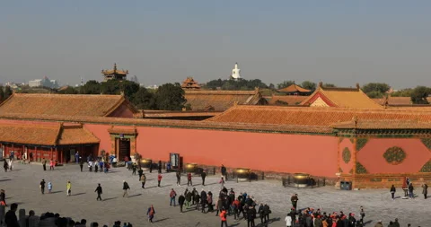 CHN2001935: Gate of Heavenly Purity Square in the Forbidden City Stock Footage 170400253