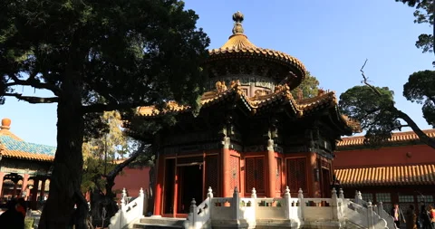 CHN2001955: Pavilion of 10,000 Springs/Everlasting Spring in Forbidden City Stock Footage 170401625