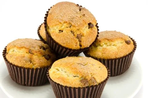 Choc chip muffins Stock-Fotos