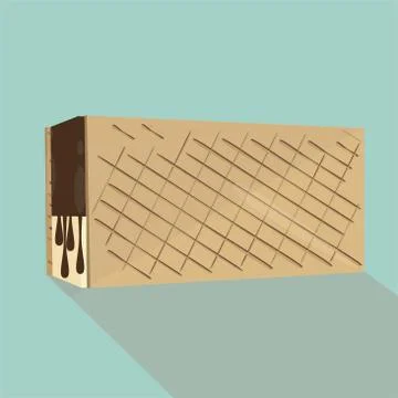 Choc Ice Vector illustration on a light green background Stock Illustration