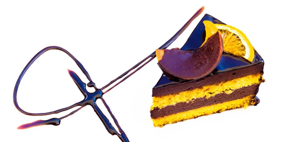 Chocholate orange cake. Stock Photos