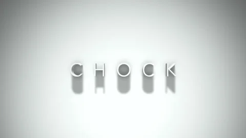Chock 3D title animation with shadows on a white background Stock-Footage 297132912