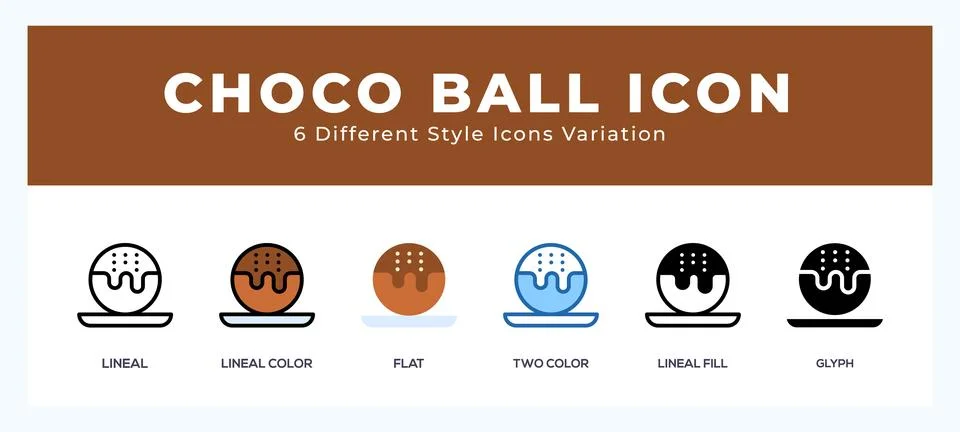 Choco balls set of simple icons great for web. app. presentation and more. Stock Illustration