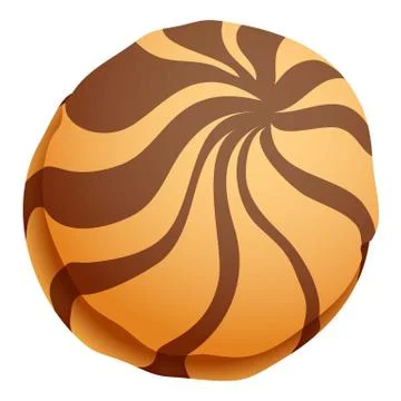Choco biscuit icon, cartoon style Stock Illustration