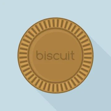 Choco biscuit icon, flat style Ilustración de archivo