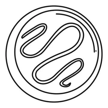 Choco biscuit icon, outline style Stock Illustration