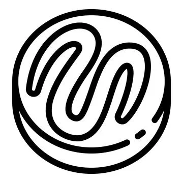 Choco biscuit icon, outline style Ilustración de archivo
