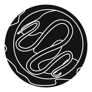 Choco biscuit icon, simple style Illustrazione stock