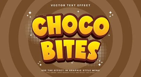 Choco Bites Modern Style Editable Text effect イラスト素材