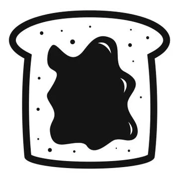 Choco butter bread icon, simple style Stock Illustration
