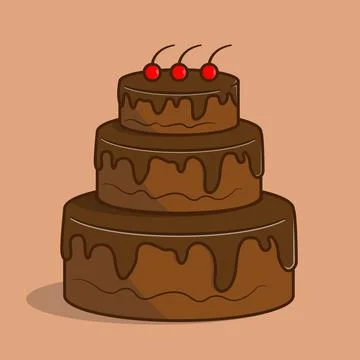 Choco Cake Stock Illustration