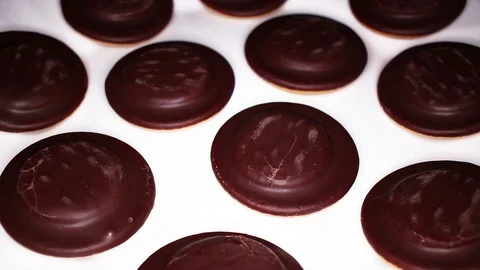 Choco chocolate biscuit biscuits rotating seamless looping food texture pattern Stock Footage 103079848