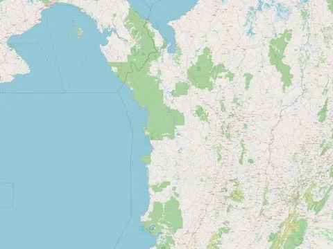 Choco, Colombia. Open Street Map Stock Illustration