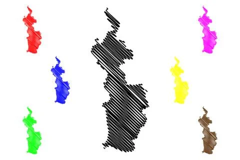 Choco Department map vector.... Stock Illustration