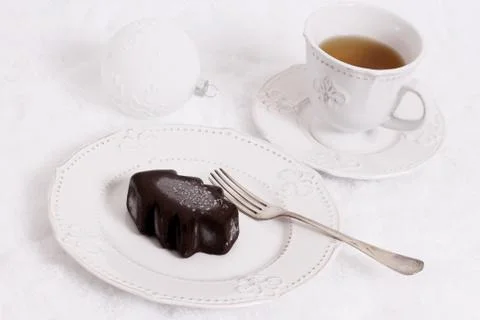 Choco dessert in form of christmas tree Stock Photos