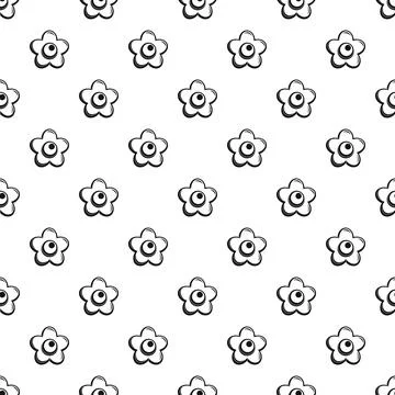 Choco flower pattern seamless Stock Illustration
