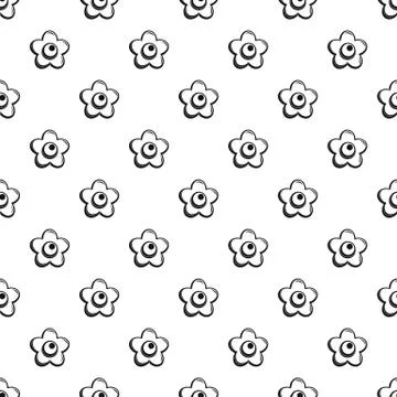 Choco flower pattern seamless vector Stock Illustration