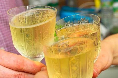 Choco of glasses, close-up Stock Photos