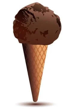 Choco ice cream Stock Illustration