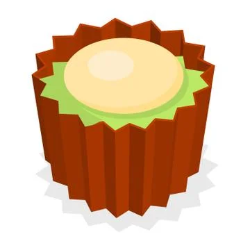 Choco pancake icon, isometric style Illustrazione stock
