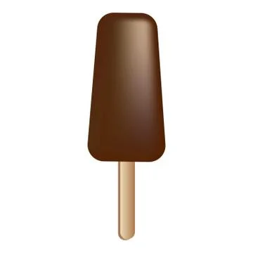 Choco popsicle icon, cartoon style Stock Illustration