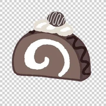 Choco roll cake Stock Illustration