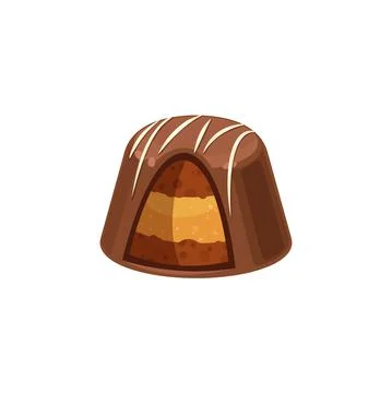 Choco sweets isolated chocolate candy with topping Stock Illustration