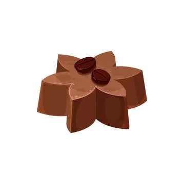 Choco sweets isolated chocolate candy with topping Stock Illustration