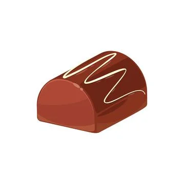 Choco sweets isolated chocolate candy with swirls Stock-Illustration