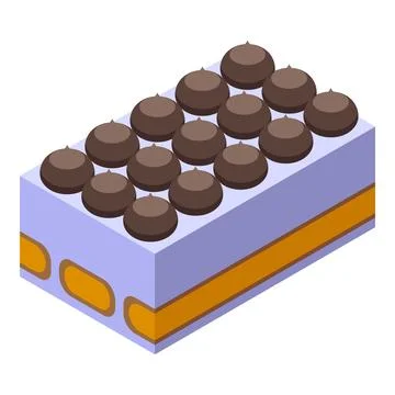 Choco tiramisu icon isometric vector. Cake dessert Stock Illustration