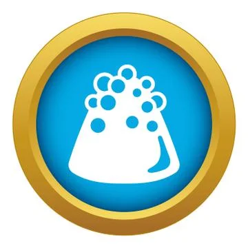 Choco truffle icon blue vector isolated Illustrazione stock