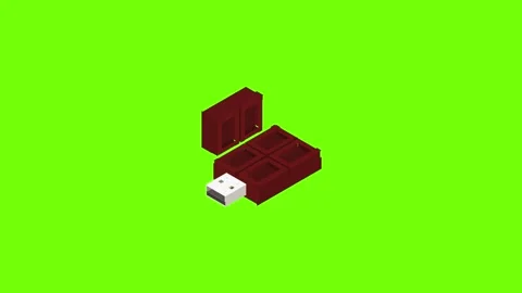 Choco usb flash icon animation Video stock 156461338