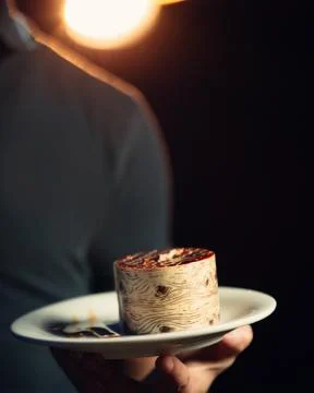 Chocolade delight in the plate Stock Photos