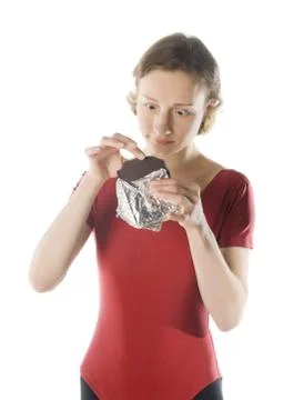 Chocolate addict Stock Photos