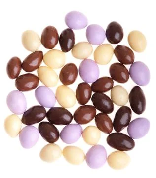 Chocolate almonds Stock Photos