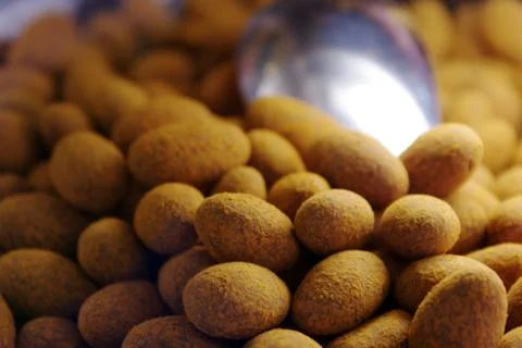 Chocolate almonds Stock Photos