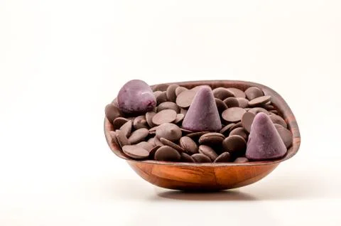Chocolate and cuberdons Stock Photos