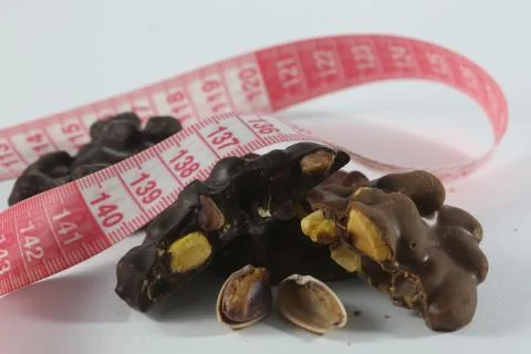 Chocolate and diet 库存照片