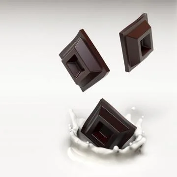 Chocolate and milk Stock Illustration