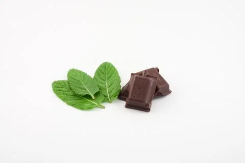 Chocolate and mint Stock Photos
