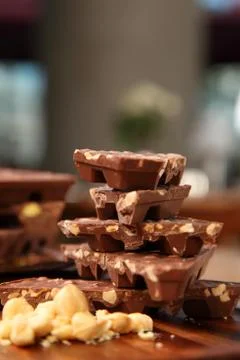 Chocolate and nuts Foto stock