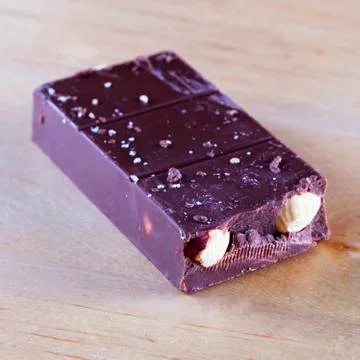 Chocolate and nuts Stock Photos