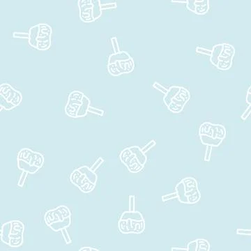 Chocolate apple line vector seamless pattern Stockillustratie