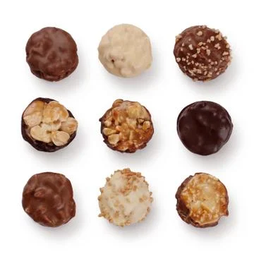 Chocolate assortment Stock Photos