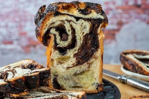 Chocolate babka Foto stock